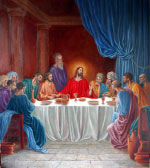 Last Supper (after Dore's engraving), oil 32x24 (80x60cm)